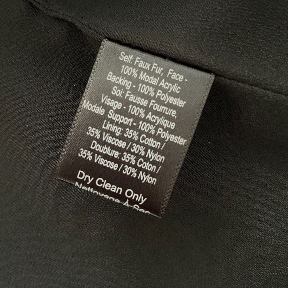 WAYF Faux Fur Black Vest Sz S - Picture 6 of 6